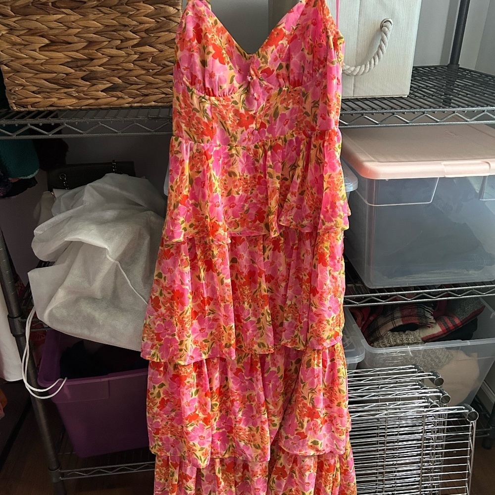 ASTR the Label Floral Tiered Dress